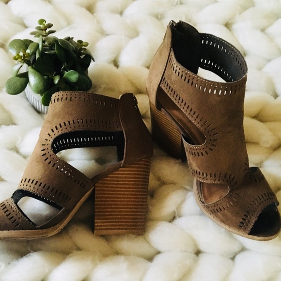 Charlotte Russe Shoes - Bootie open toe Block Heel